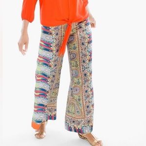 Chico's Multicolor Paisley Wide Leg Pants